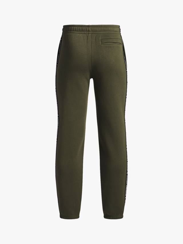 Детские джоггеры с хлопковым составом и завязками Under Armour, Marine Green/Black — фото 2