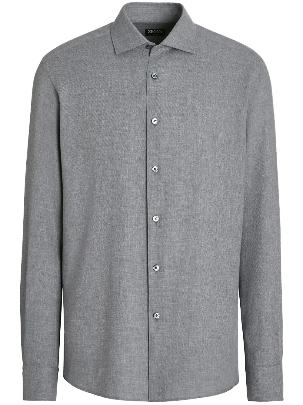 

Рубашка из смеси кашемира и хлопка Zegna, серый