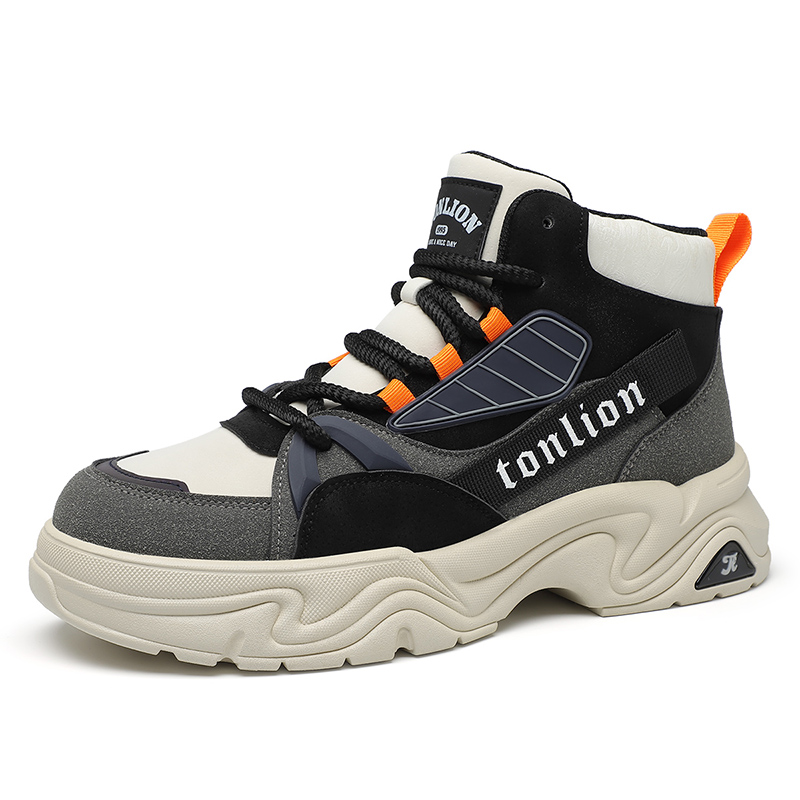 

Tonlion Короткие мартинсы 4 см мужские черно-серые, цвет Black Gray