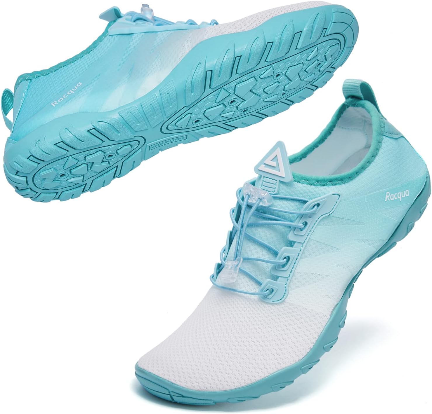 

Водные туфли Racqua для мужчин и женщин, быстрая сушка, градиентные цвета, обувь для ходьбы босиком, спортивные, для плавания, серфинга и пляжа, белый/мятный