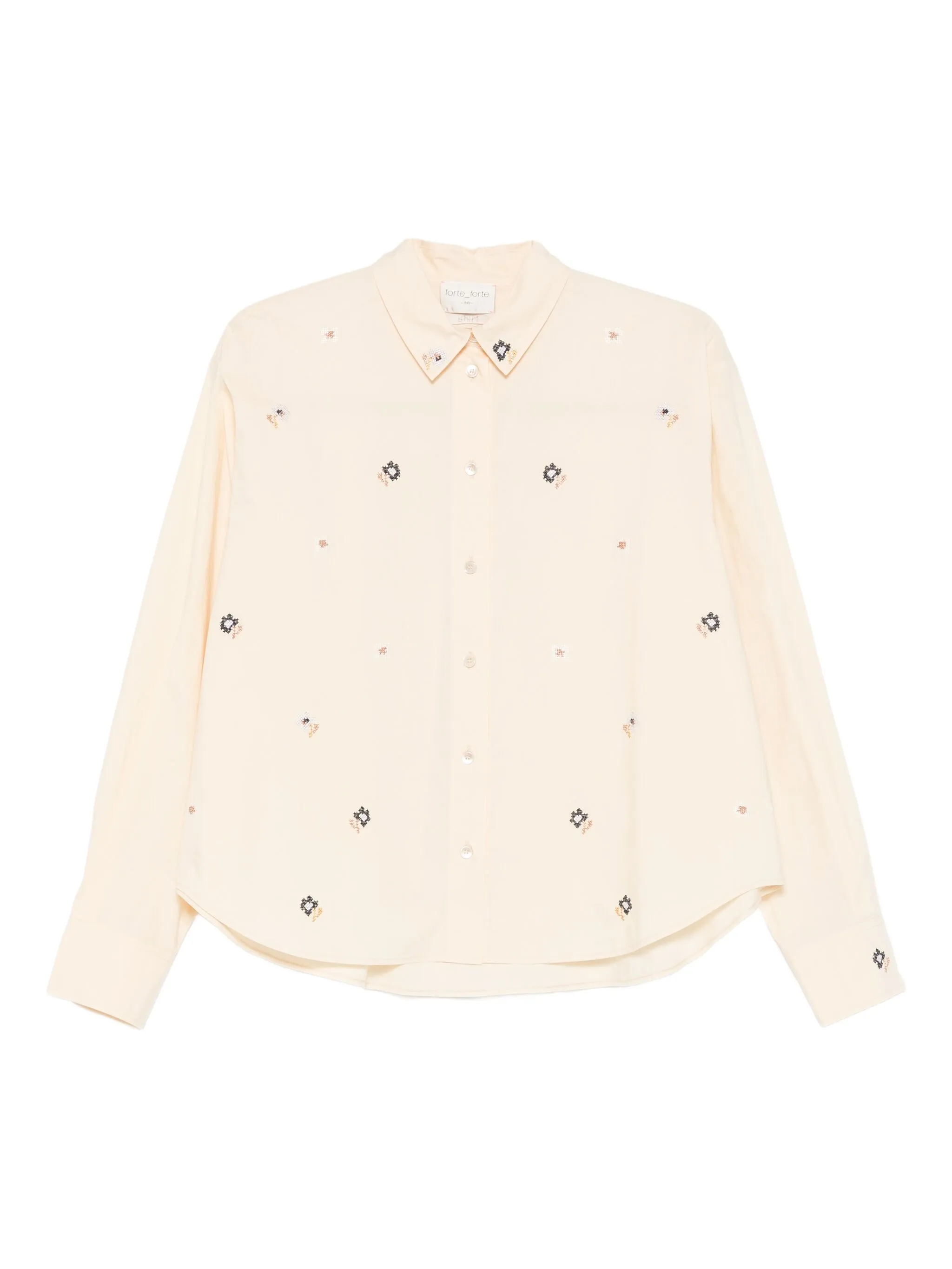 

Рубашка с цветочной вышивкой Forte Forte, желтый