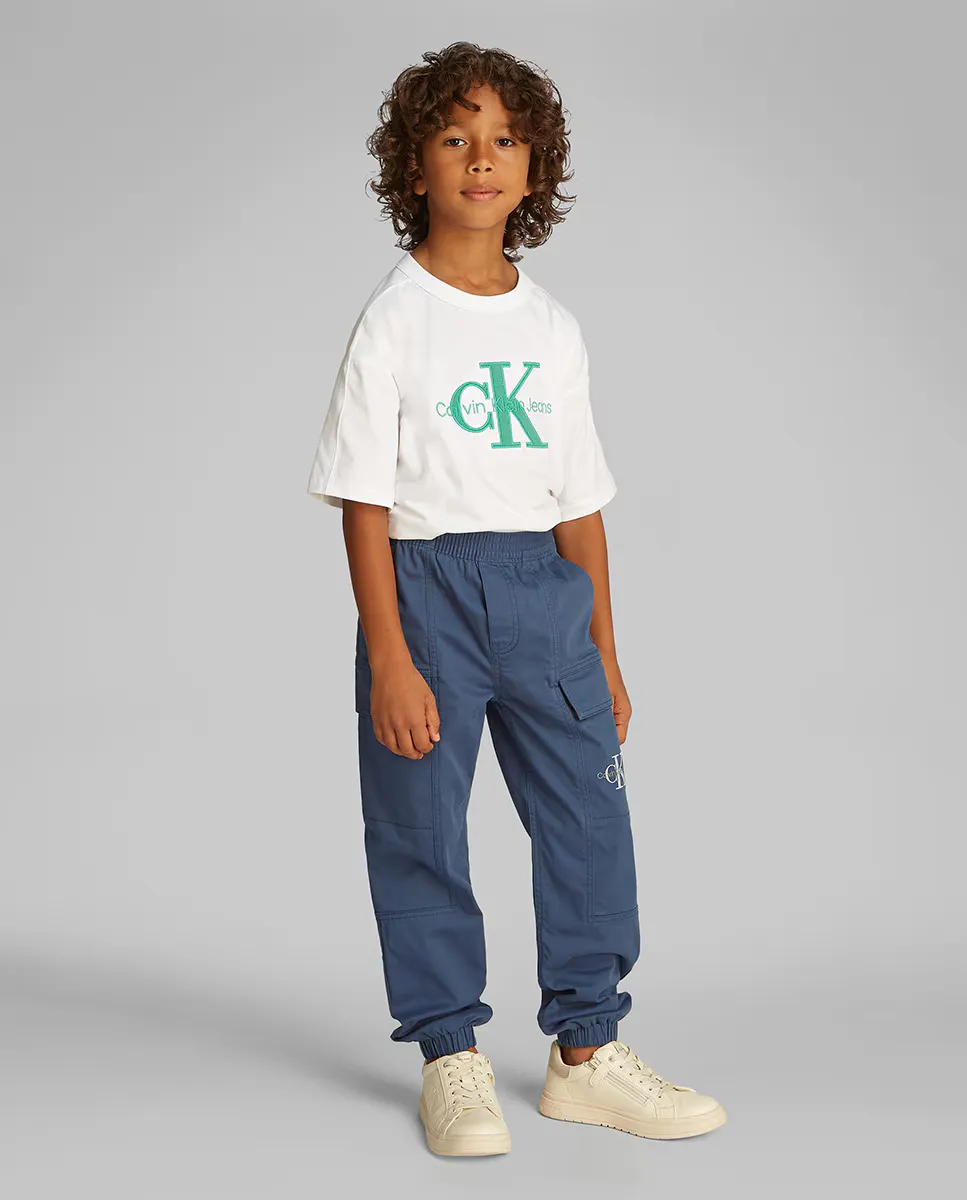 

Брюки-карго для мальчиков с монограммой Calvin Klein, синий