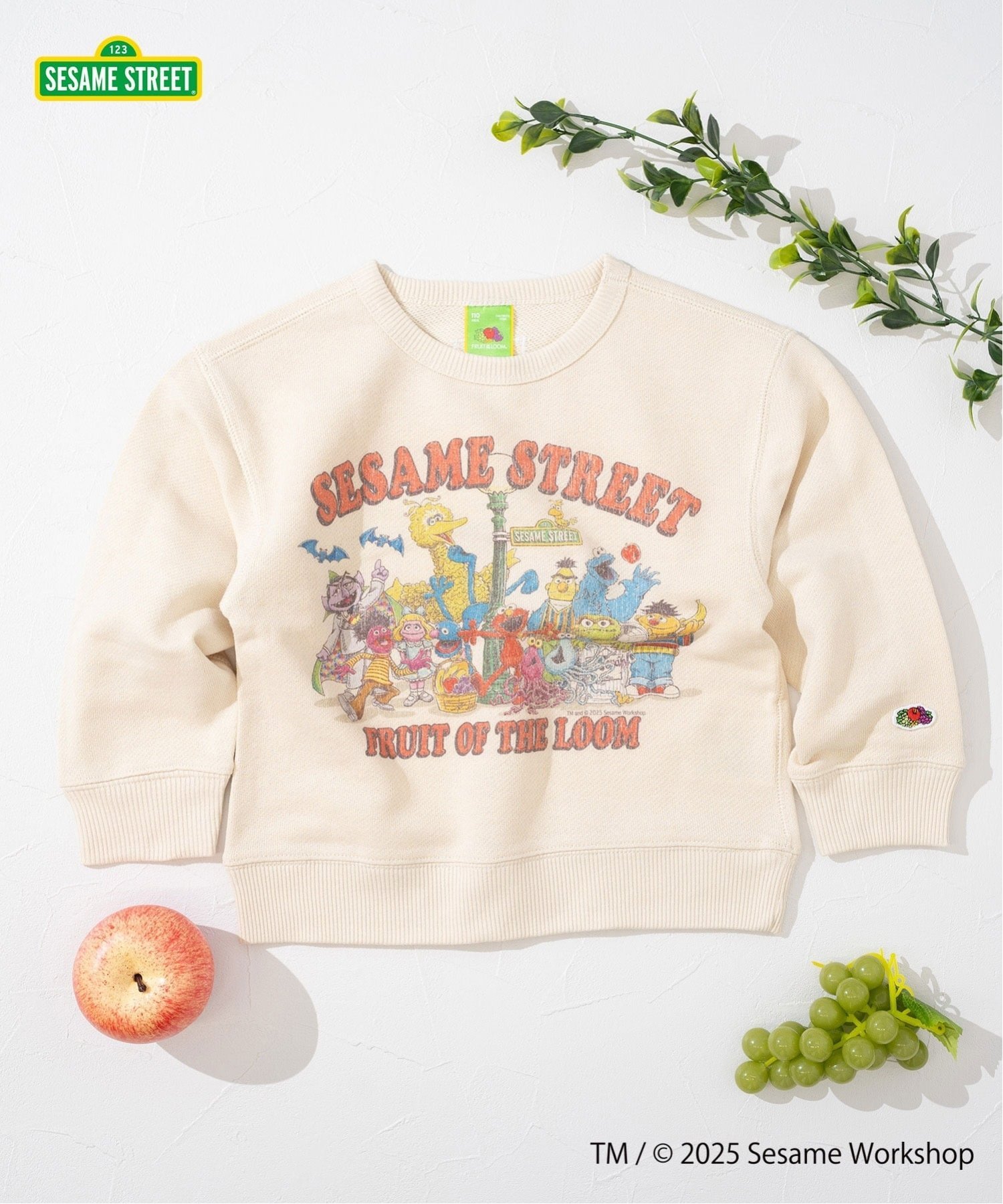 Толстовка с длинным рукавом FRUIT OF THE LOOM/(K), Ivory