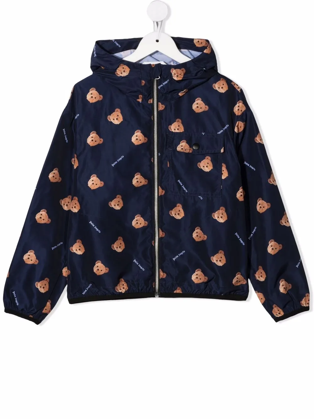 

Ветровка с принтом Palm Angels Kids, синий