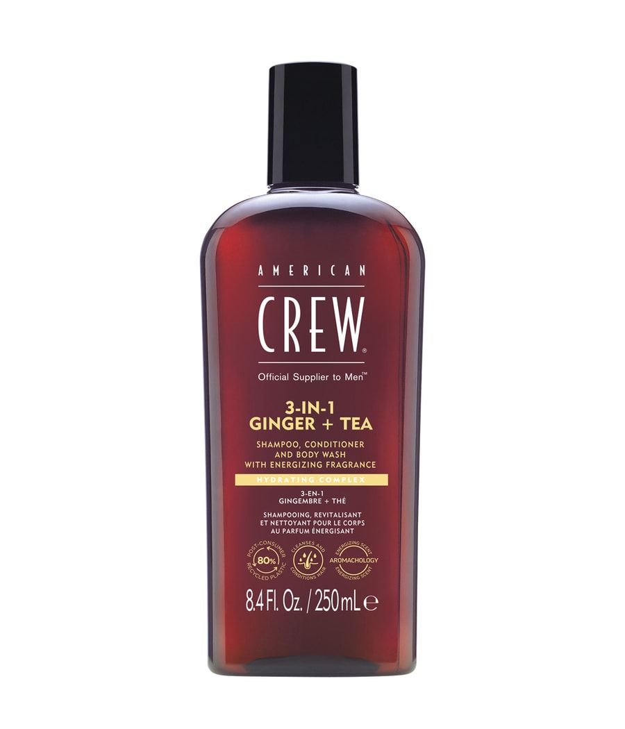 

Шампунь для волос American Crew Hair Care & Body 3in1 Ginger & Tea, 250 ml