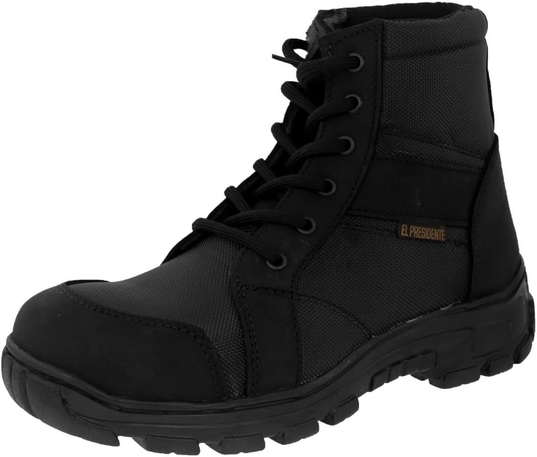 

Мужские тактические ботинки Texas Legacy черного цвета из кожи и ткани с мягким носком на шнуровке