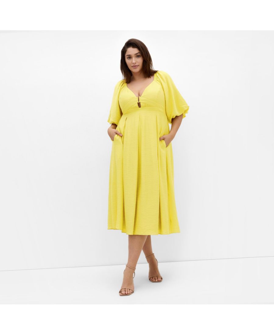 

Платье Shae с V-образным вырезом больших размеров CITY CHIC, Lush lime