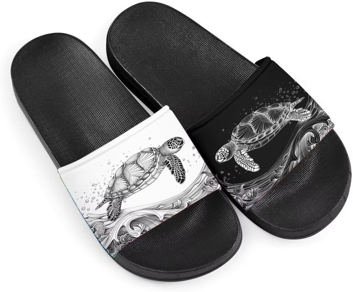 

Женские модные сандалии с уникальным дизайном, с узором черепахи, на плоской подошве, с противоскользящей подошвой из ЭВА, легкие повседневные домашние и тапочки Getelinseng, белый