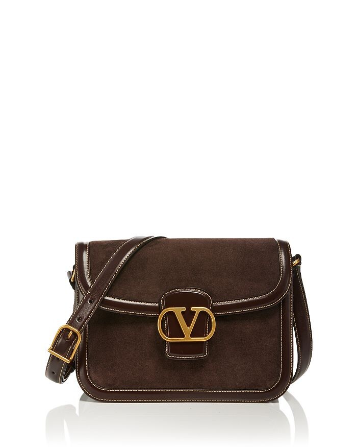 

Сумка через плечо из замши от 9 до 5 Valentino Garavani, коричневый
