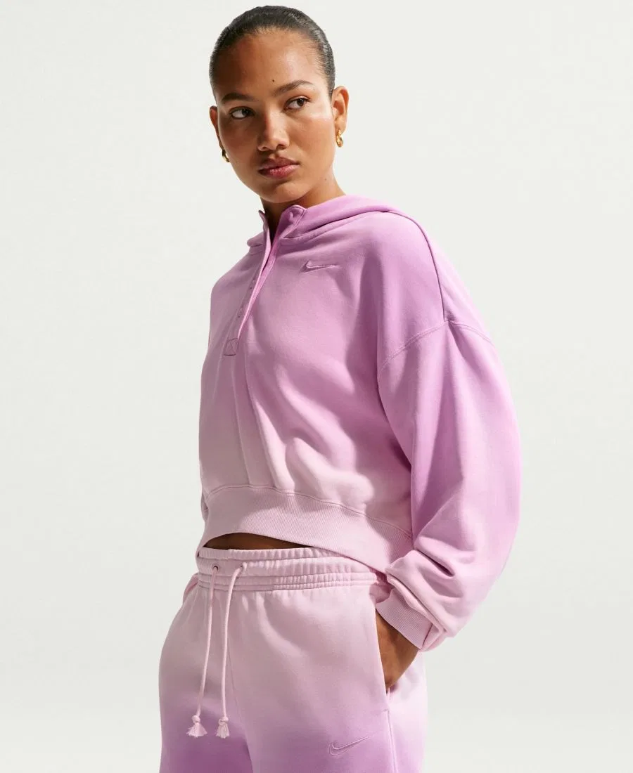 Женские спортивные шорты Phoenix Fleece средней посадки Nike, Pink Foam/Light Magenta/Light Magenta — фото 3