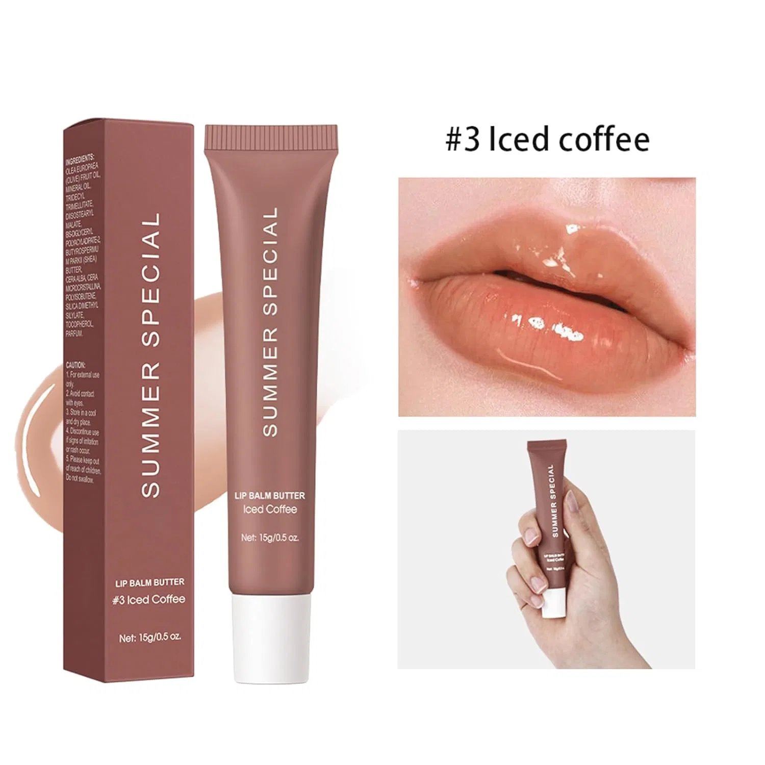 Бальзам для губ Summer Butter Lip Balm «#3 Iced Coffee» Crsetmyth — фото 3