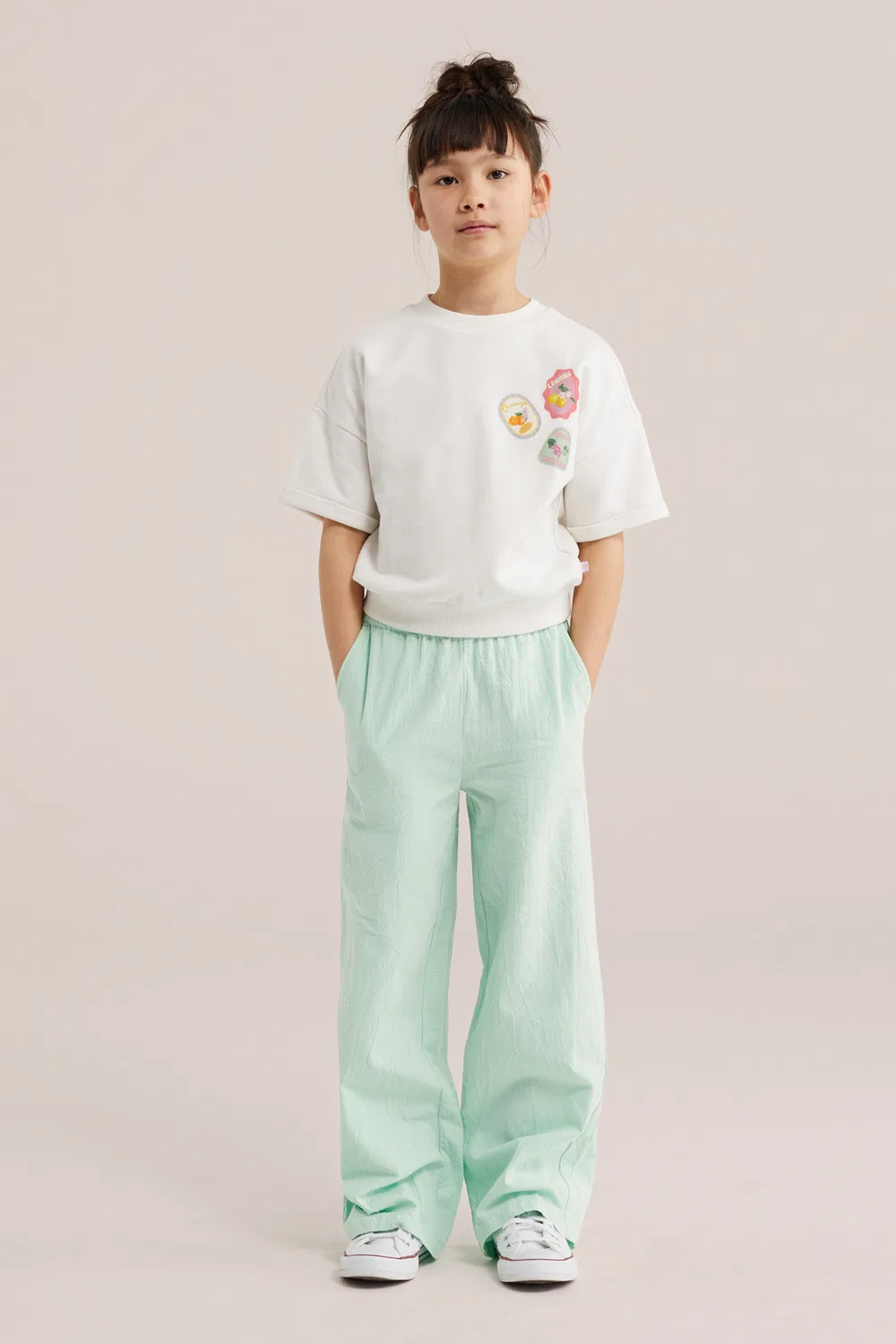 Обычные брюки We Fashion, Light Green — фото 4