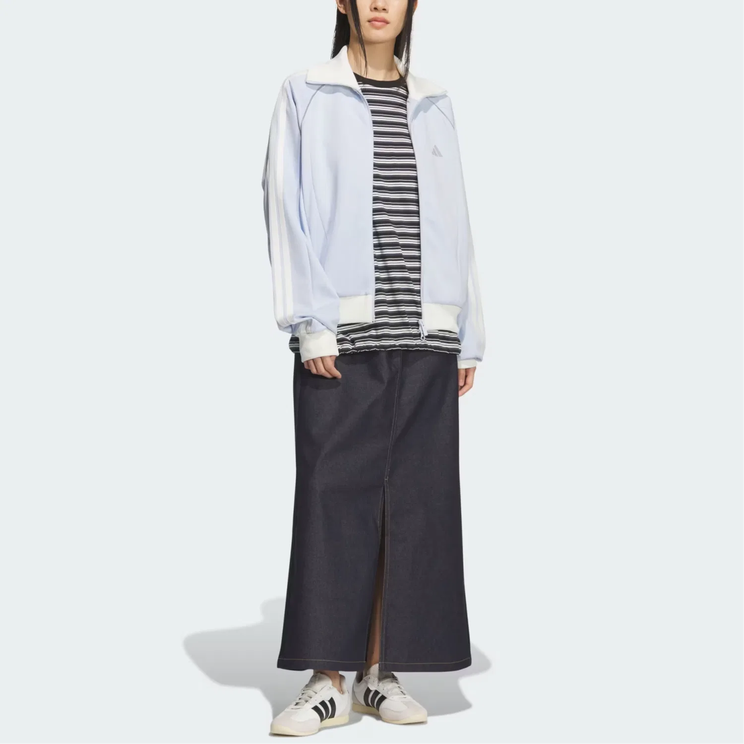 Спортивная куртка FW25 женская Adidas, Crystal Blue/Ecru — фото 4