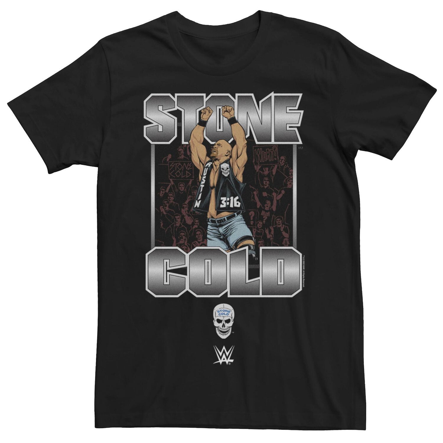 

Мужская футболка WWE Stone Cold Crowd с плакатом в виде комиксов Licensed Character