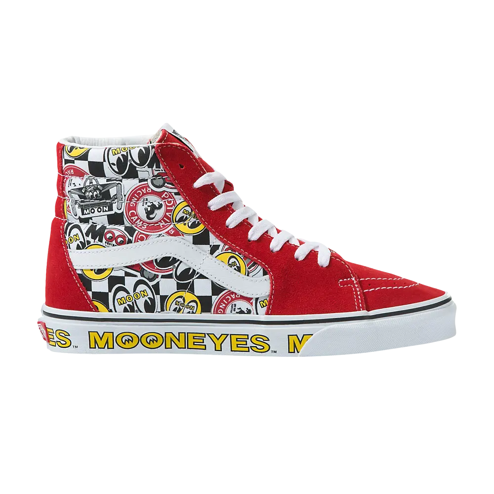 Кроссовки Mooneyes x Sk8-Hi Vans, красный