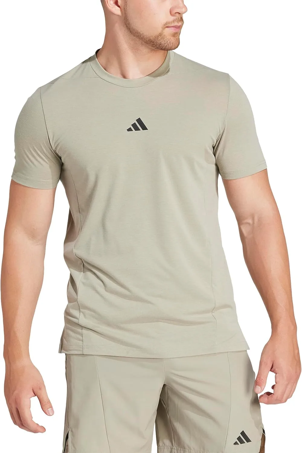 Футболка Adidas Designed for Training для тренировок, серебряный — фото 3