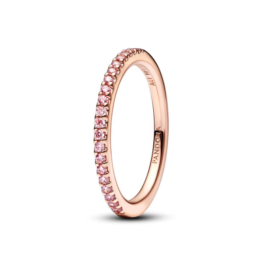 

Кольцо Sparkling Pink Band Pandora, покрытие - розовое золото