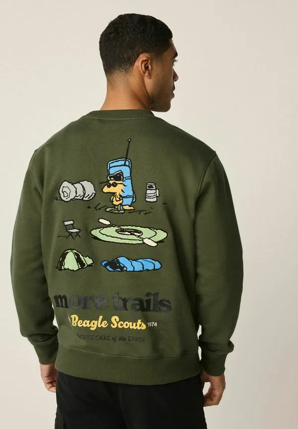 

Толстовка с круглым вырезом и лицензионным принтом снупи стандартного кроя. Next, Khaki Green, Зеленый, Толстовка с круглым вырезом и лицензионным принтом снупи стандартного кроя. Next, Khaki Green