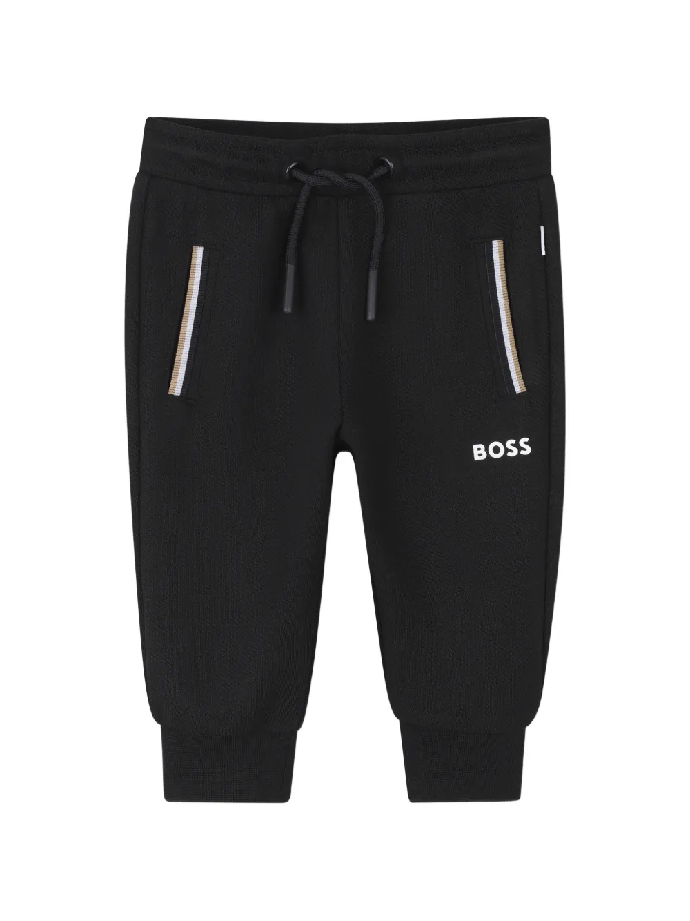 Спортивный костюм с контрастными полосками Boss Kidswear, черный — фото 2
