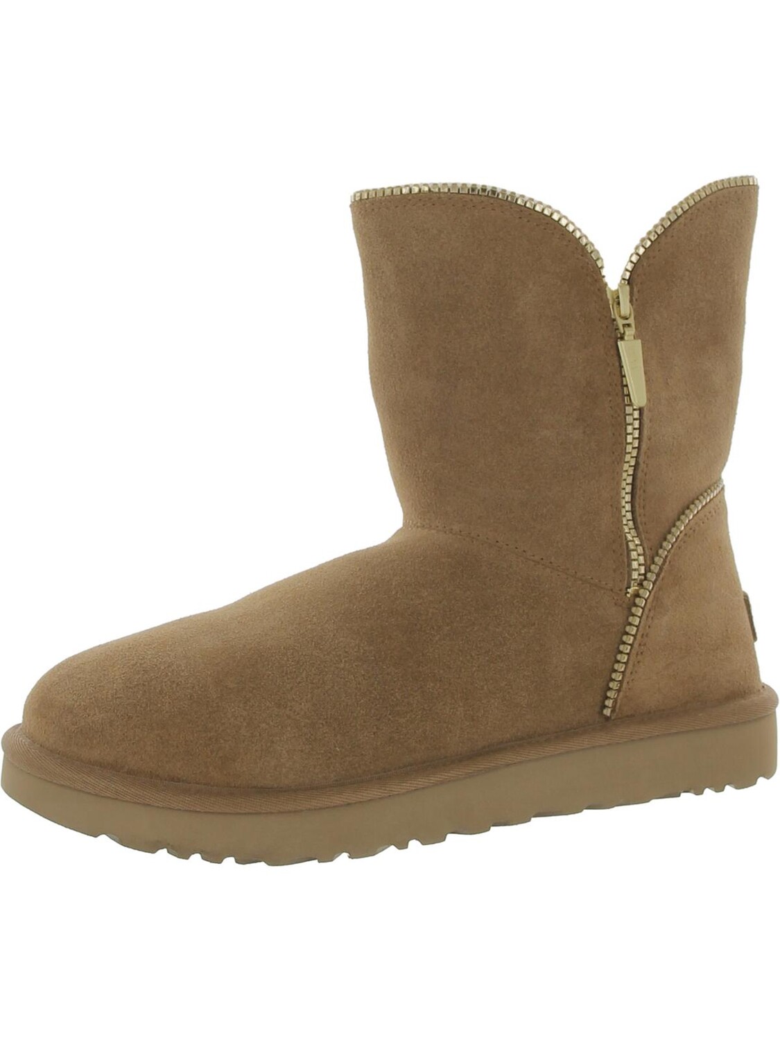 

Женские кожаные сапоги Florence с боковой молнией для зимы и снега UGG, цвет Medium Brown