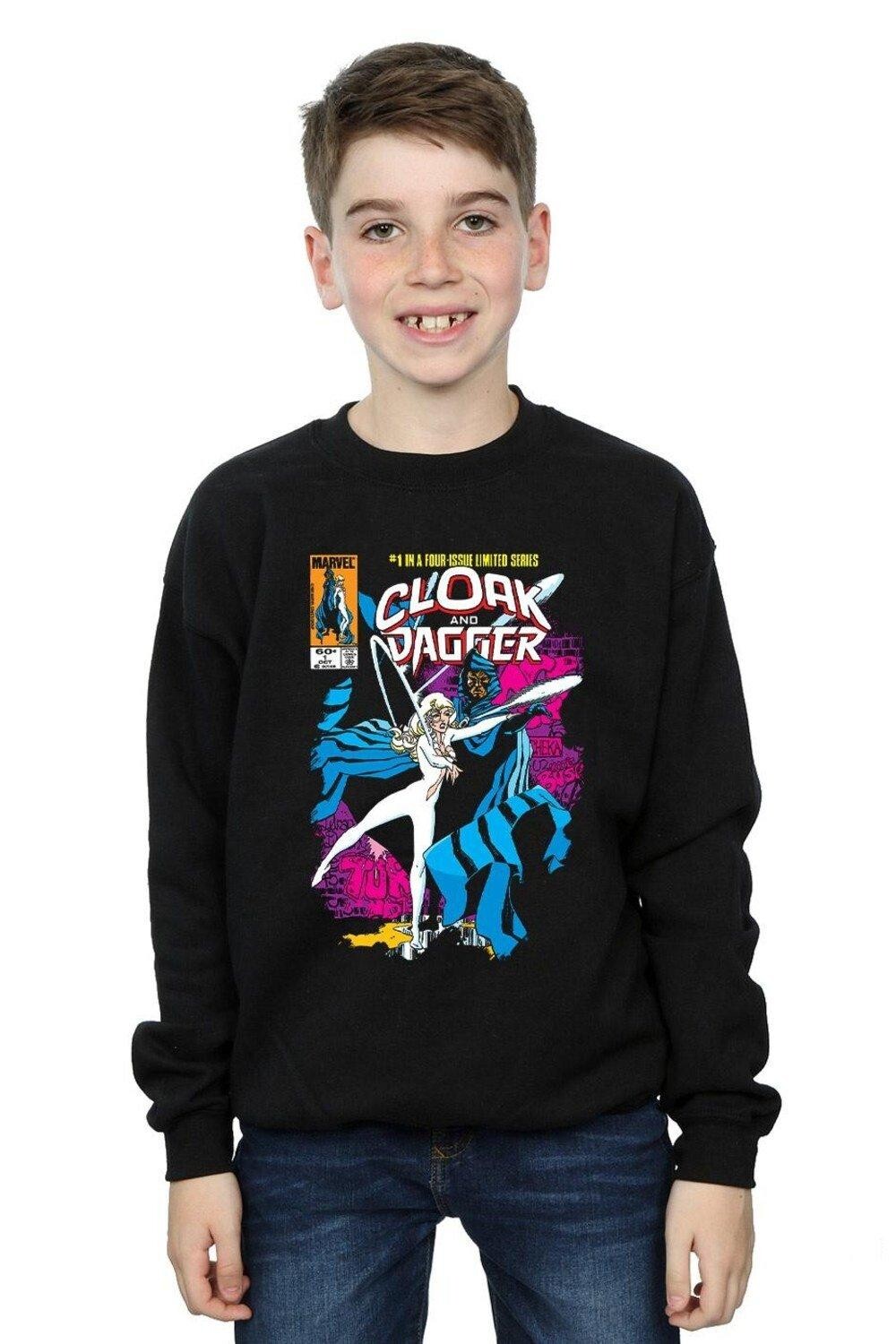 

Толстовка с обложкой комиксов Cloak And Dagger Marvel, черный