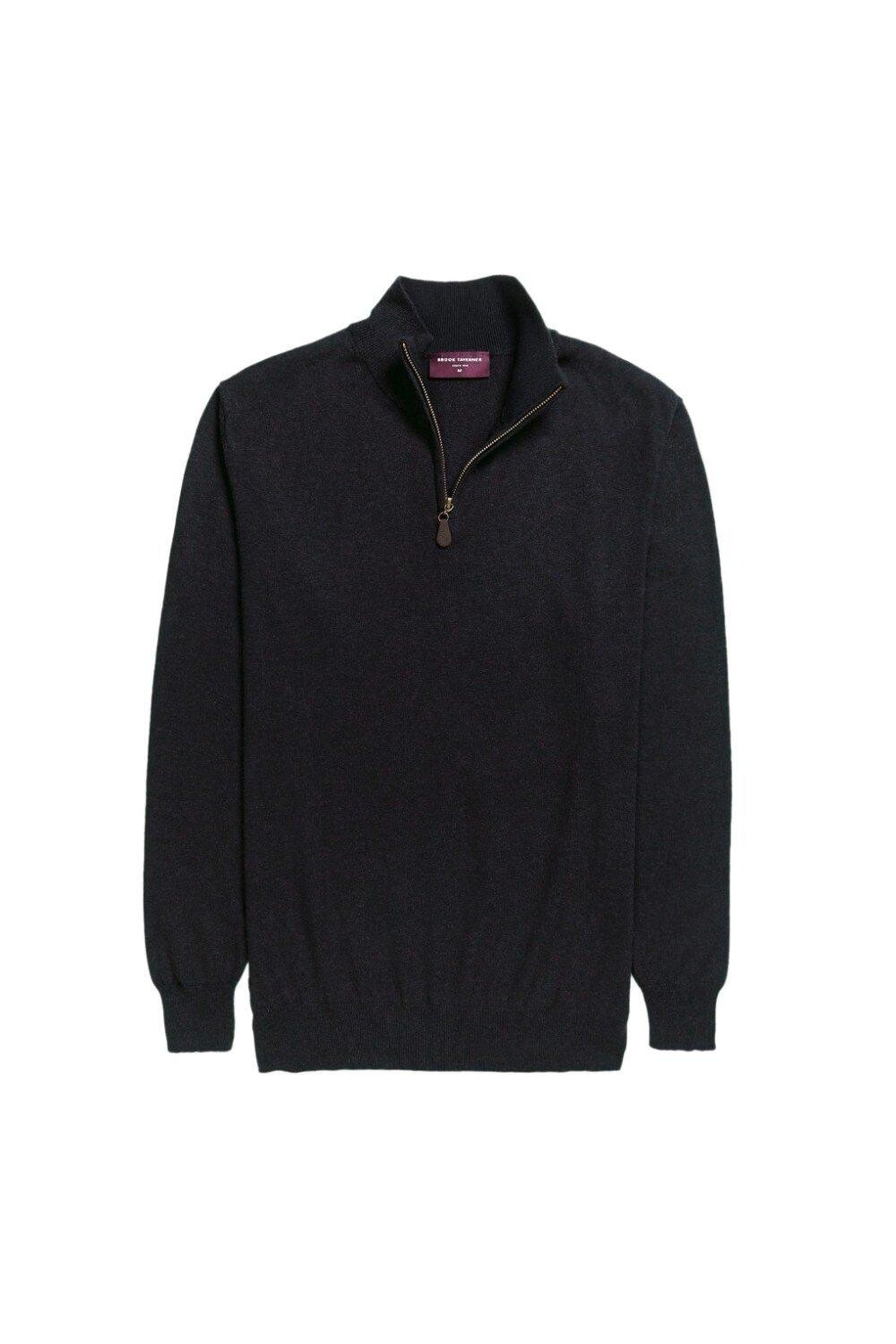 

Свитер с воротником на молнии «Даллас» Brook Taverner, черный