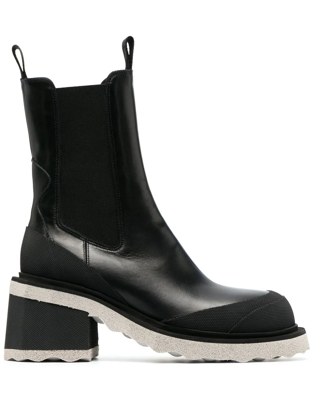 Ботинки челси на каблуке OFF-WHITE, черный