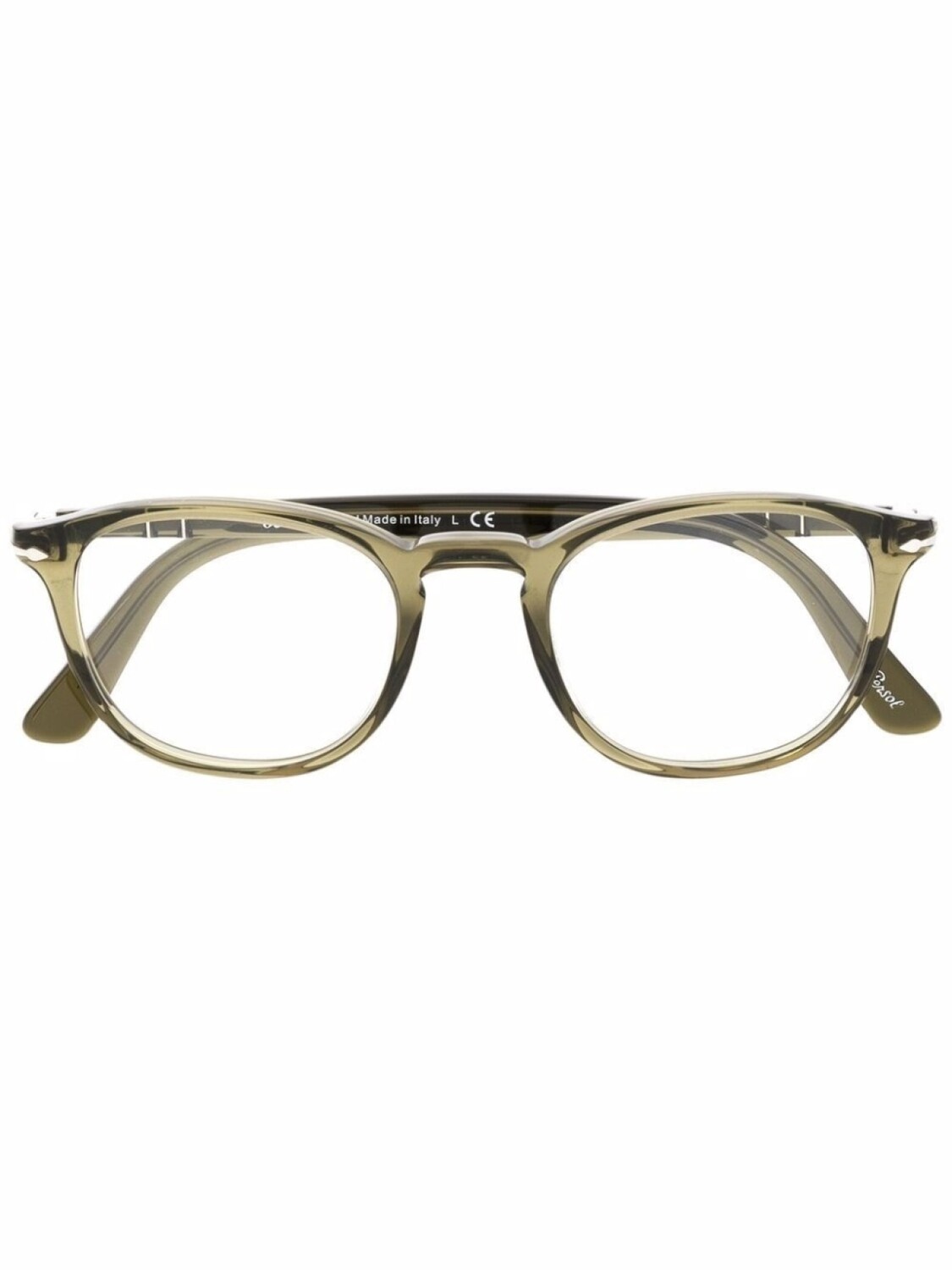 

Persol солнцезащитные очки в прозрачной оправе, зеленый