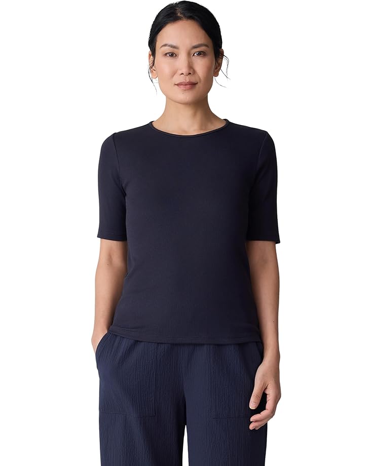 

Топ Eileen Fisher Crew Neck Top, цвет Ink