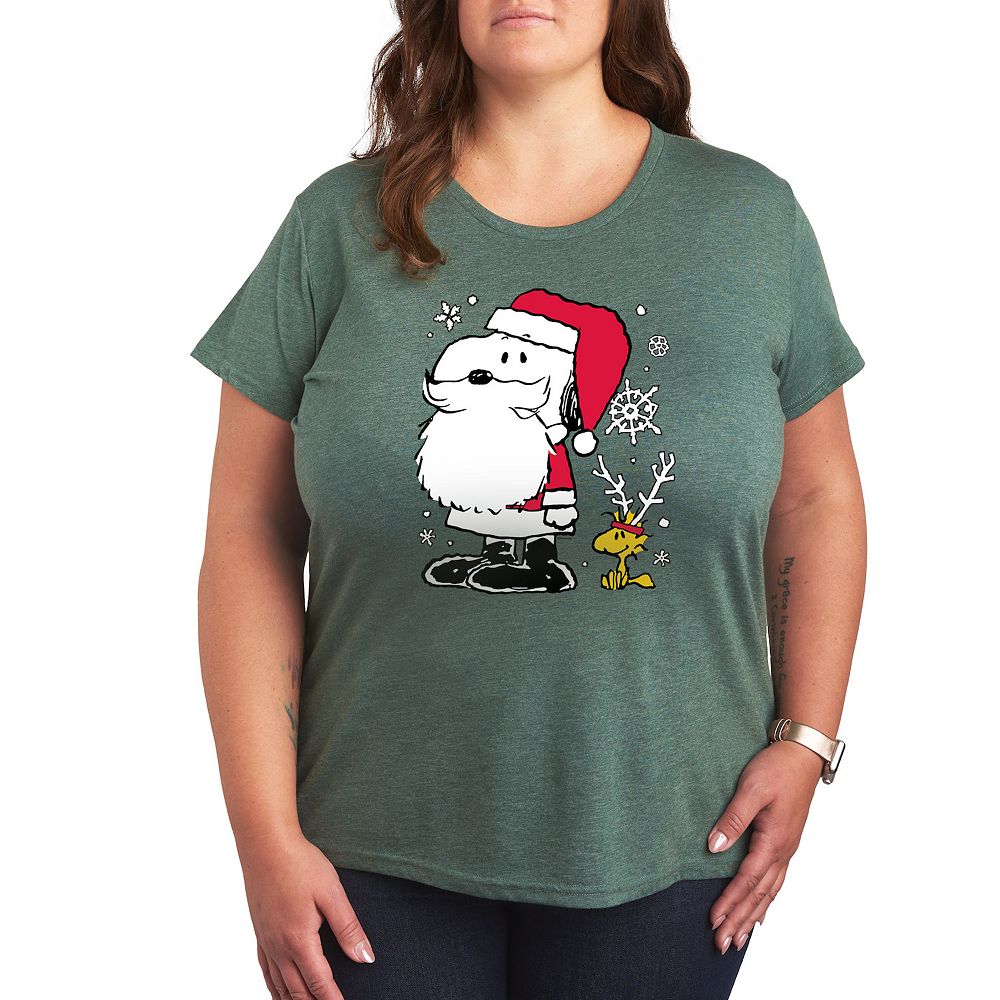 

Футболка Plus Peanuts Snoopy & Woodstock с рисунком Licensed Character, цвет Heather Green