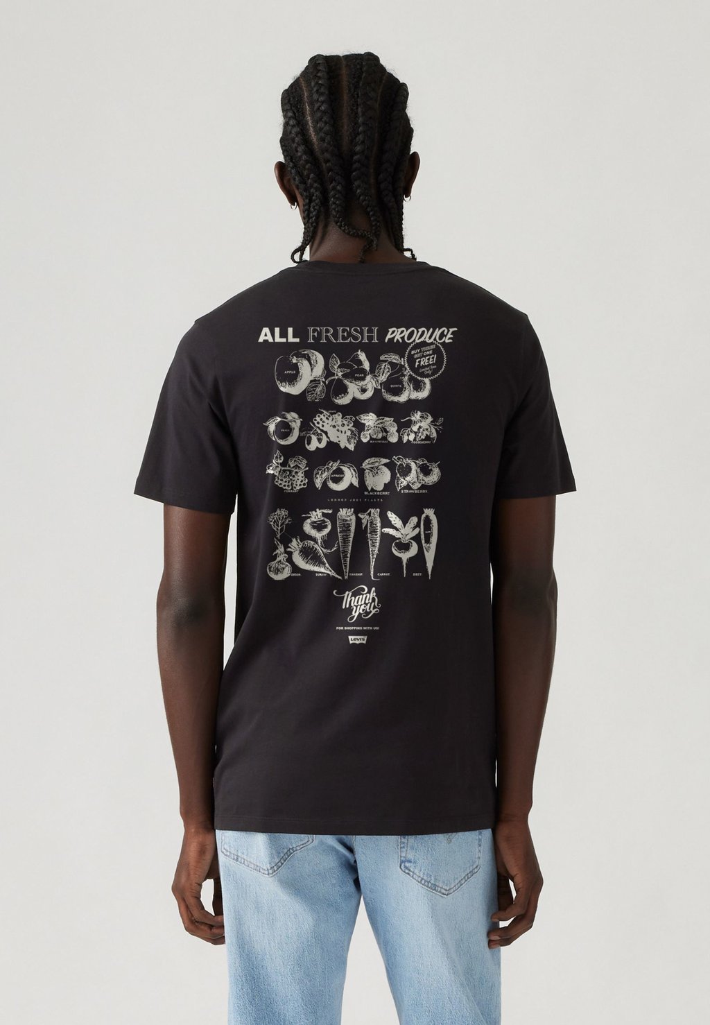 

Футболка с принтом VINTAGE FIT GRAPHIC TEE Levi's, черный