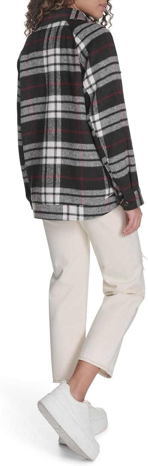 Женская куртка-рубашка Zoe Relaxed Wool Plaid Shirt Jacket Levi's, Port Combo — фото 4