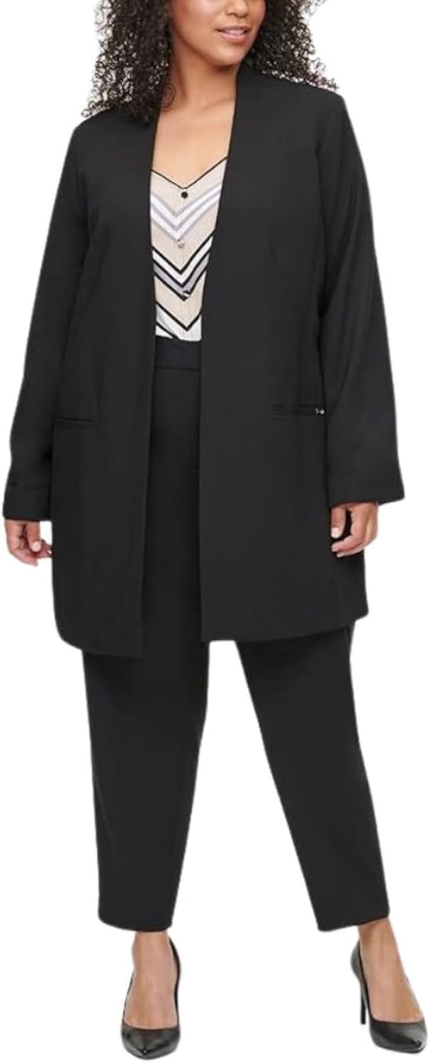 

Женский длинный пиджак Calvin Klein с открытым передом, Black Night