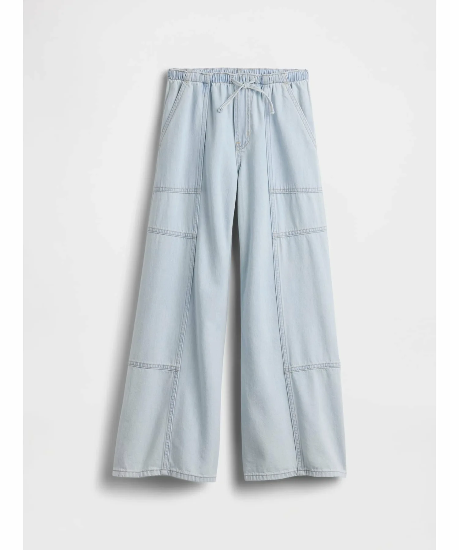 (K) Джинсы с низкой посадкой и свободным кроем (детские) GAP, LIGHT_WASH — фото 4