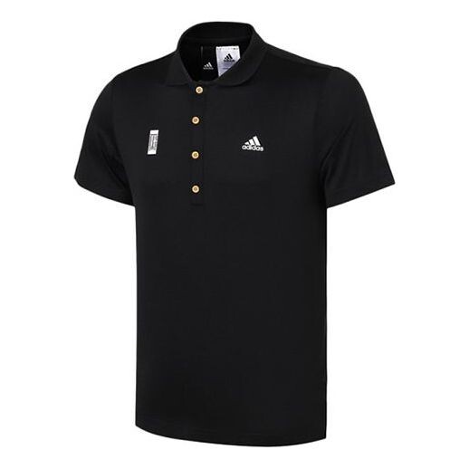 

Футболка casual cozy sports stylish polo black Adidas, черный