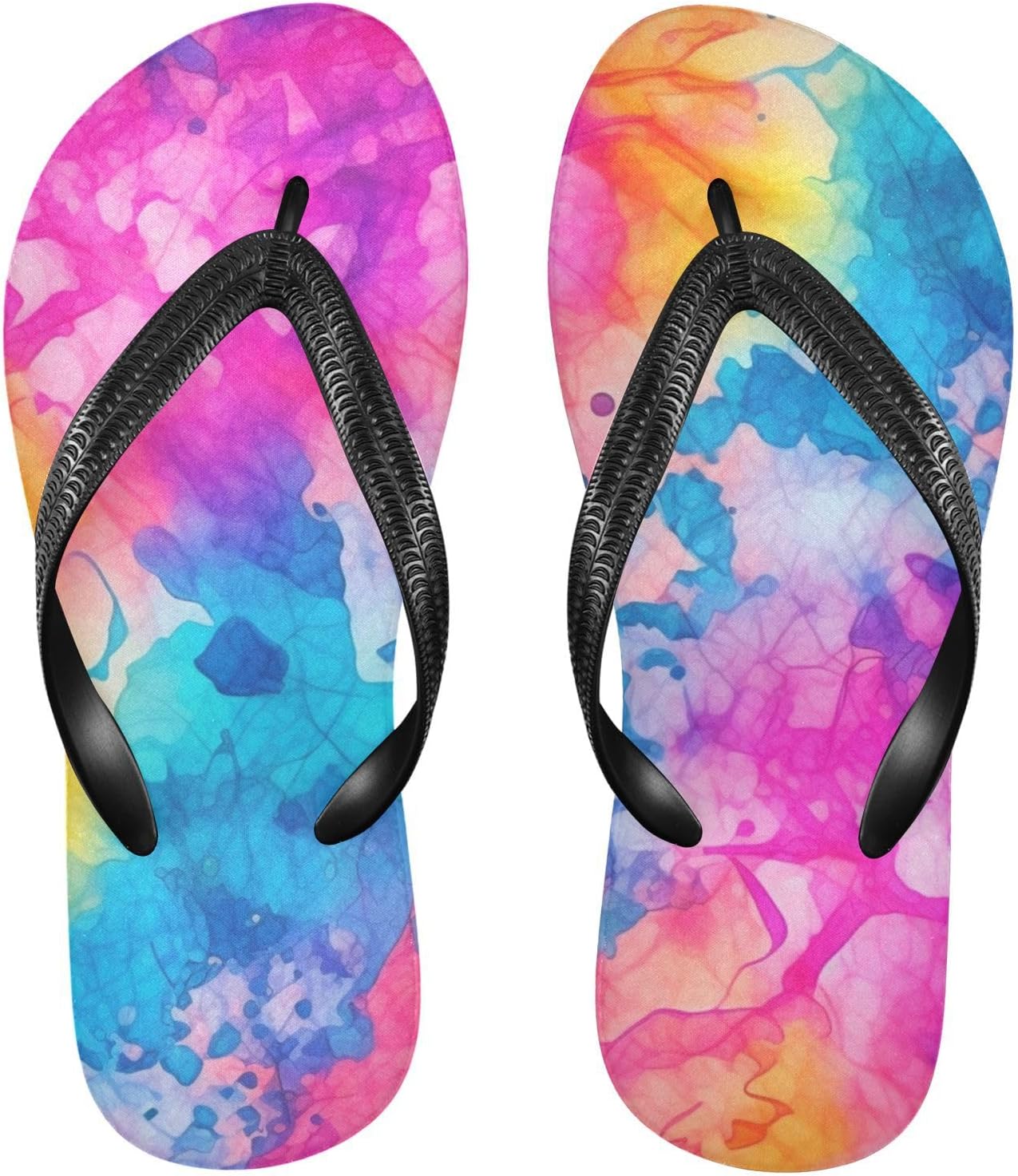 

Женские шлепанцы YMGQYJ, повседневные летние сандалии, мужские шлепанцы для пляжа и улицы - синие, розовые с ярким принтом