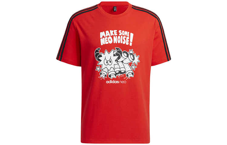 

Футболка прямая мужская ярко-красная Adidas Neo