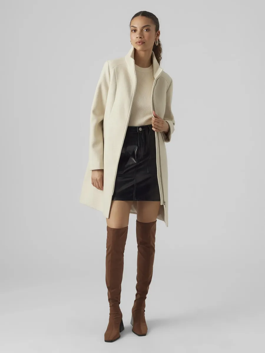 

Полупальто Vero Moda "VMPOPZIPPER COAT BOOS", цвет Oatmeal Detail:Melange