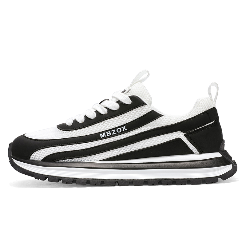 

Дышащие и легкие низкие мужские кроссовки для скейтбординга Boogie Bear, White Black