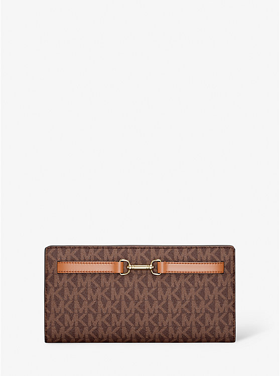 

Большой фирменный кошелек с логотипом Carson Michael Kors, коричневый