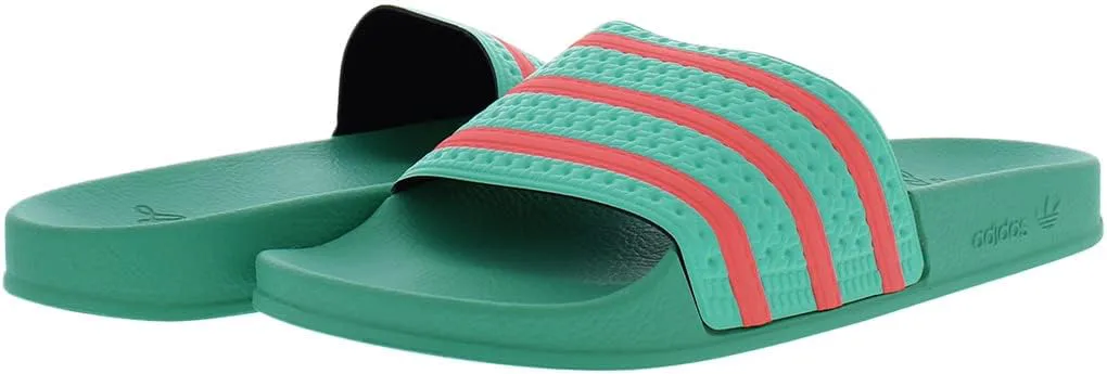 Женские шлепанцы Adidas Adilette Aqua, зеленый/розовый — фото 2