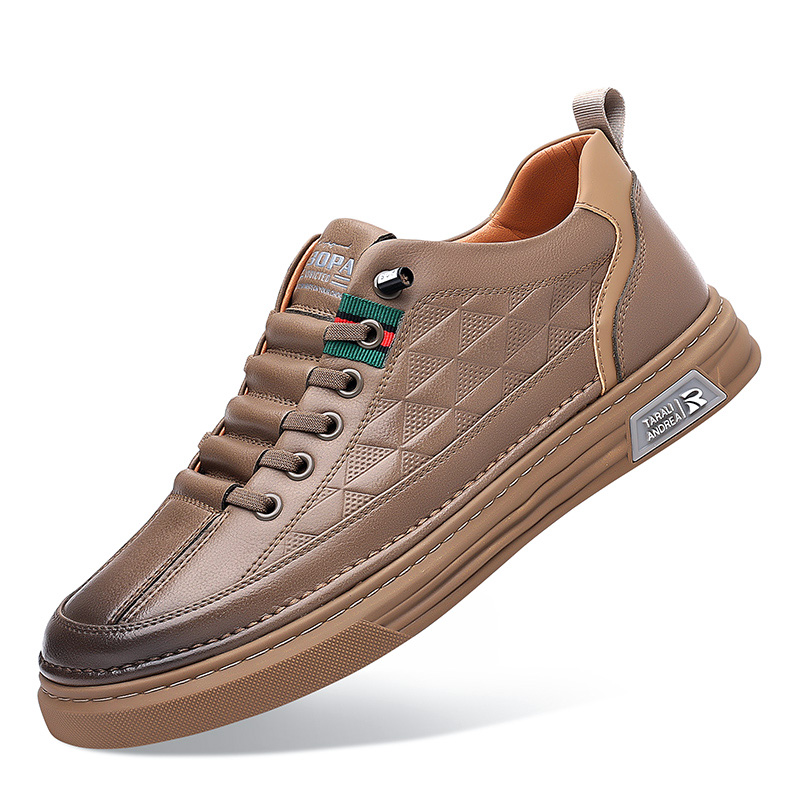 Мужские повседневные кроссовки Low Top черно-коричневые Poitulas — фото 2