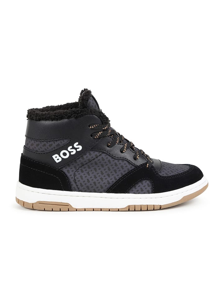 Hugo Boss Kids Кроссовки черного/темно-синего цвета — фото 2