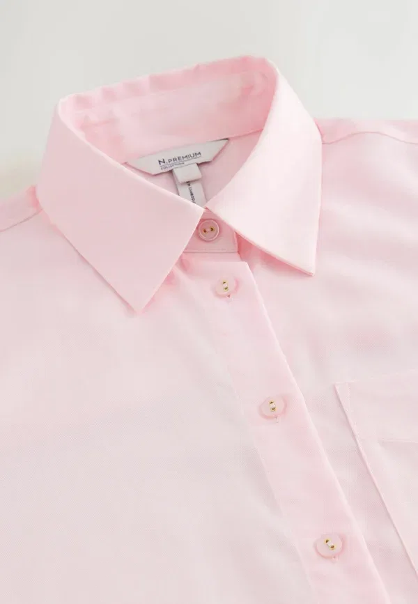 Блуза Next, Button down blouse, светло-розовый — фото 2