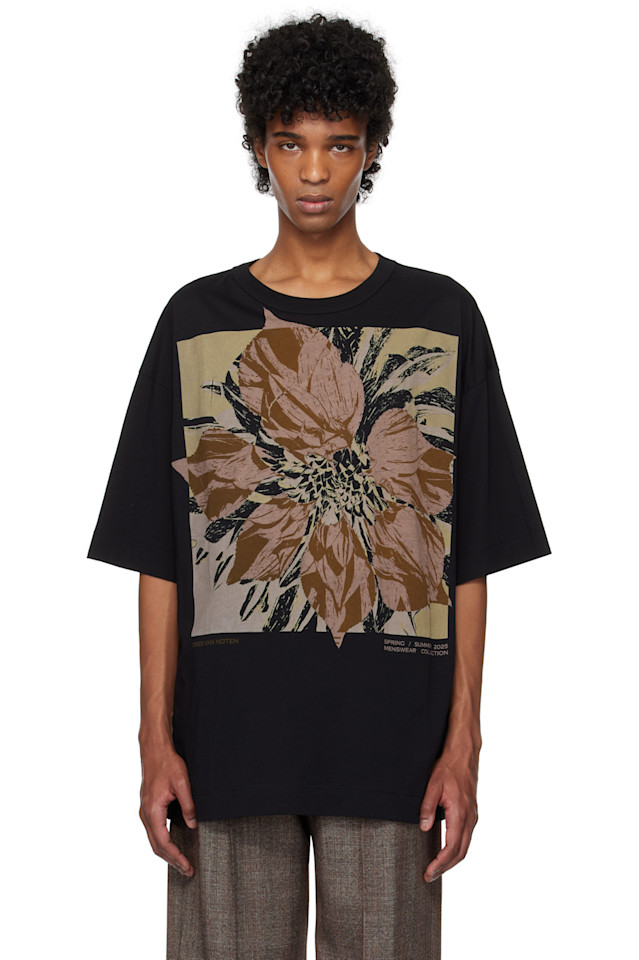 

Футболка с логотипом Dries Van Noten, черный