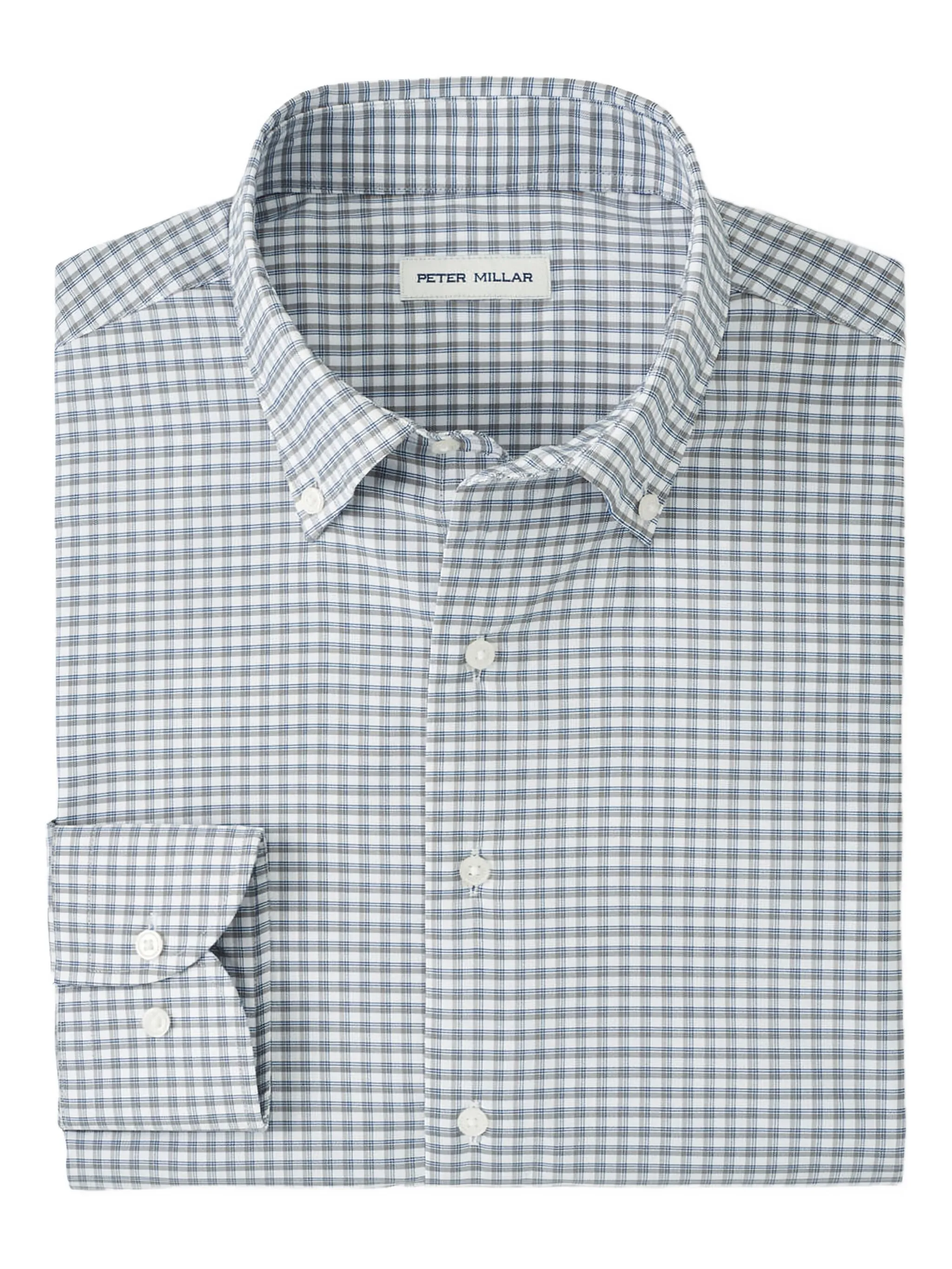 

Клетчатая рубашка Cashiers на пуговицах Peter Millar, серый