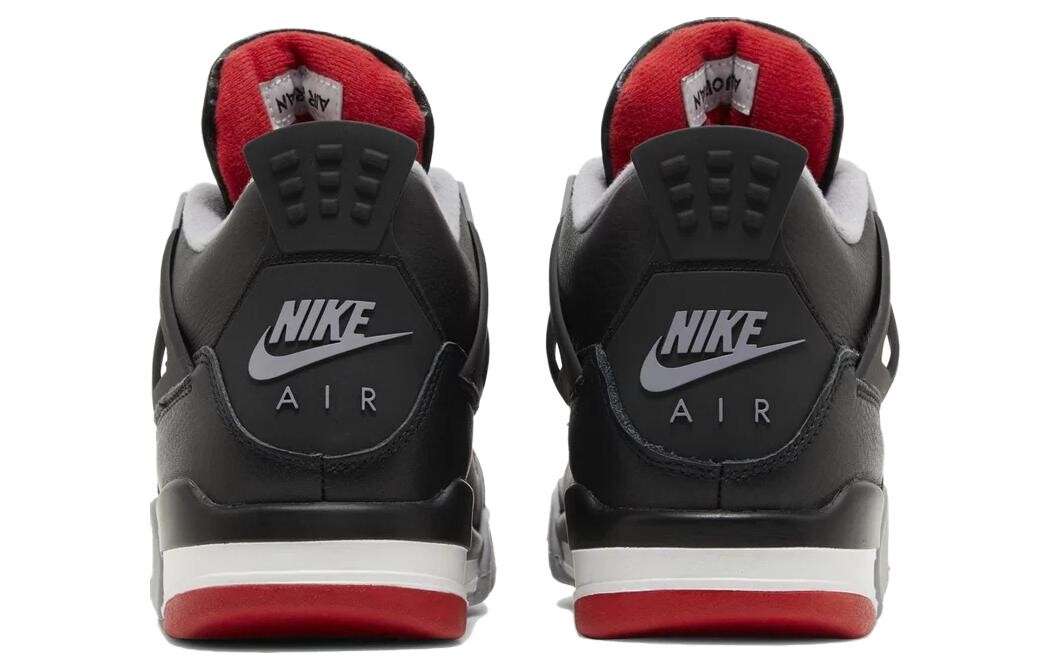 Jordan Air Jordan 4 Винтажные баскетбольные кроссовки женские, Black/Red — фото 3
