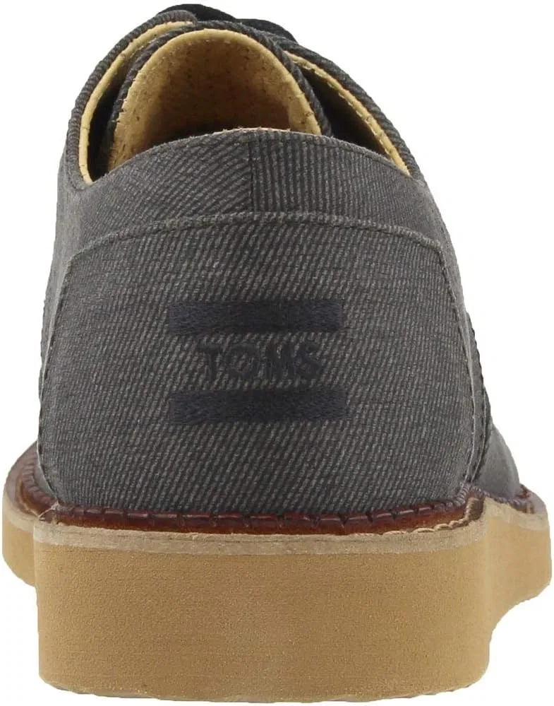 Туфли TOMS Men's Oxford Brogue, Grey Ash Aviator Twill — фото 4