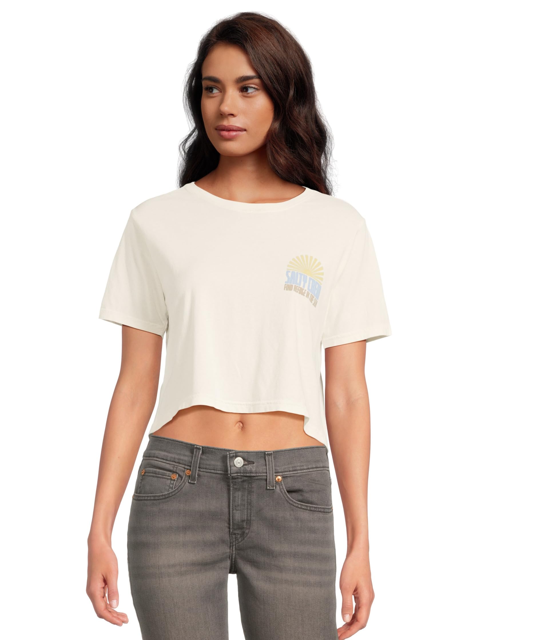 

Футболка Salty Crew In The Rays Crop Tee, цвет Off White