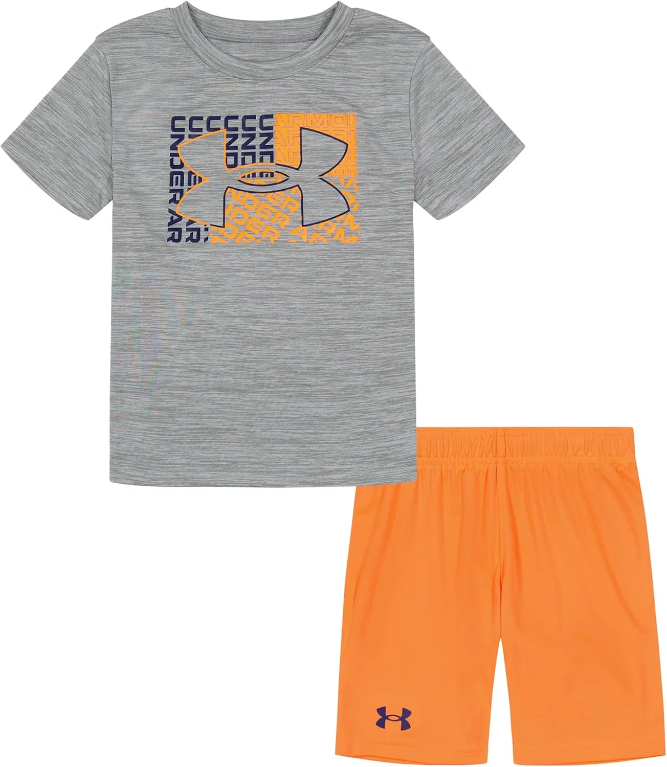 Детский спортивный комплект с футболкой и шортами Under Armour, Orange Deconstruct